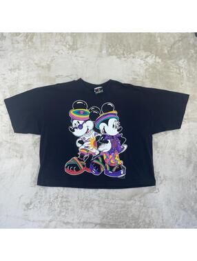VTG Signal Sport Mickey Minnie Mouse Crop Top Belly Shirt Women One Size Jamaica